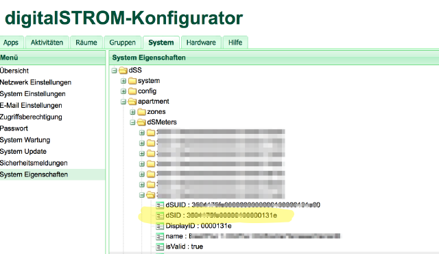 dSID eines dSM ermitteln